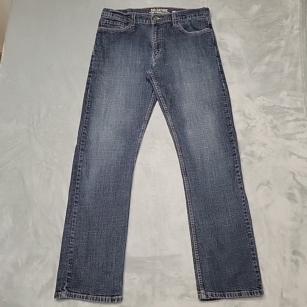 Signature By Levi Strauss & Co Jeans Mens 36x34 Blue S51 Straight Casual Work